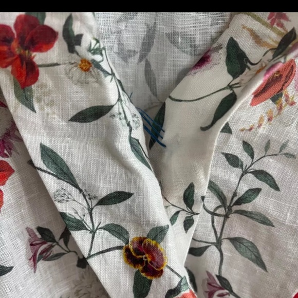 Zimmermann linen dress size 3 Wrap Mini Dress in Elka Vine Ivory Print - Picture 5 of 6